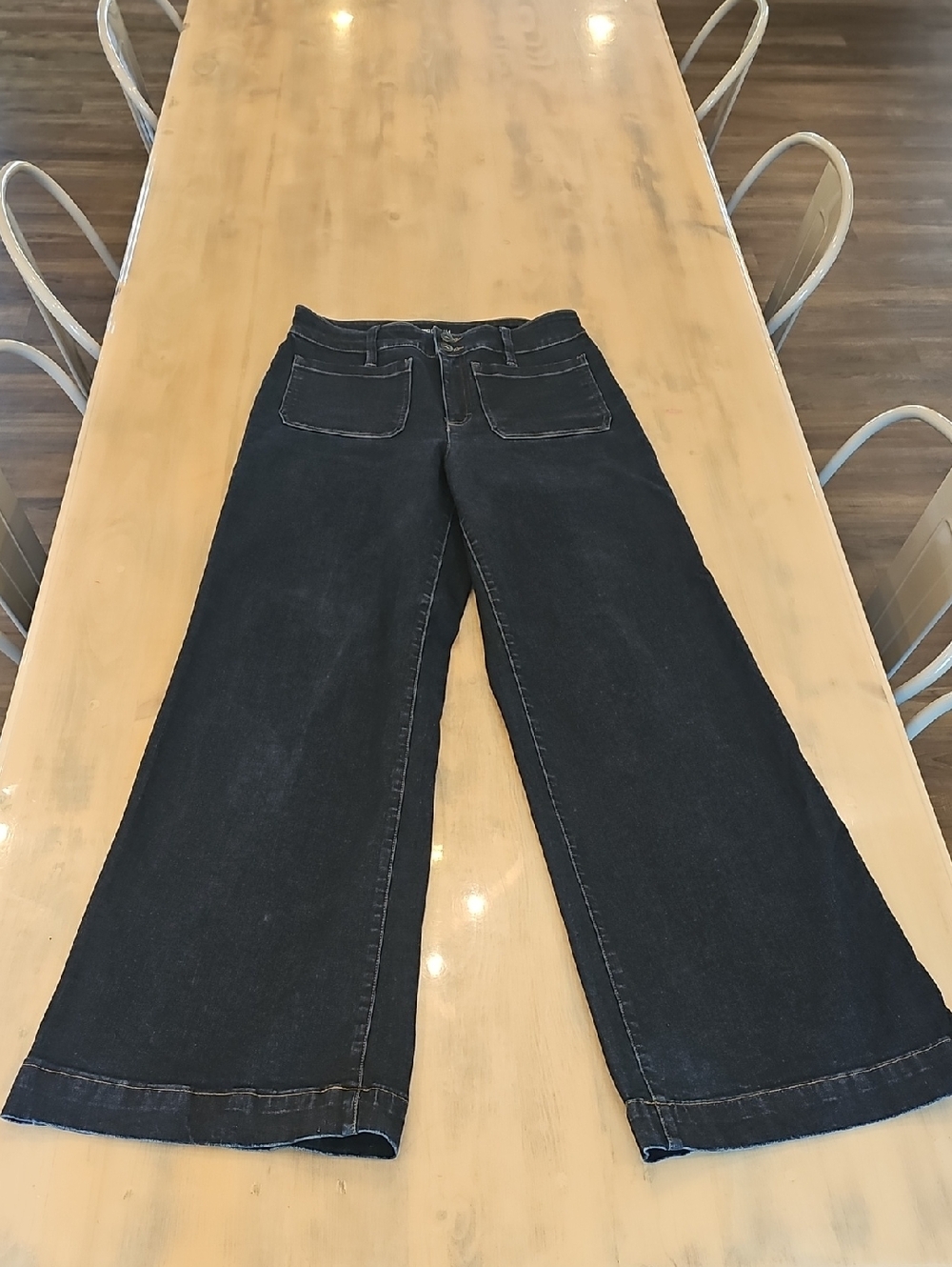 INC International Concepts Wide Leg Denim Jeans 10